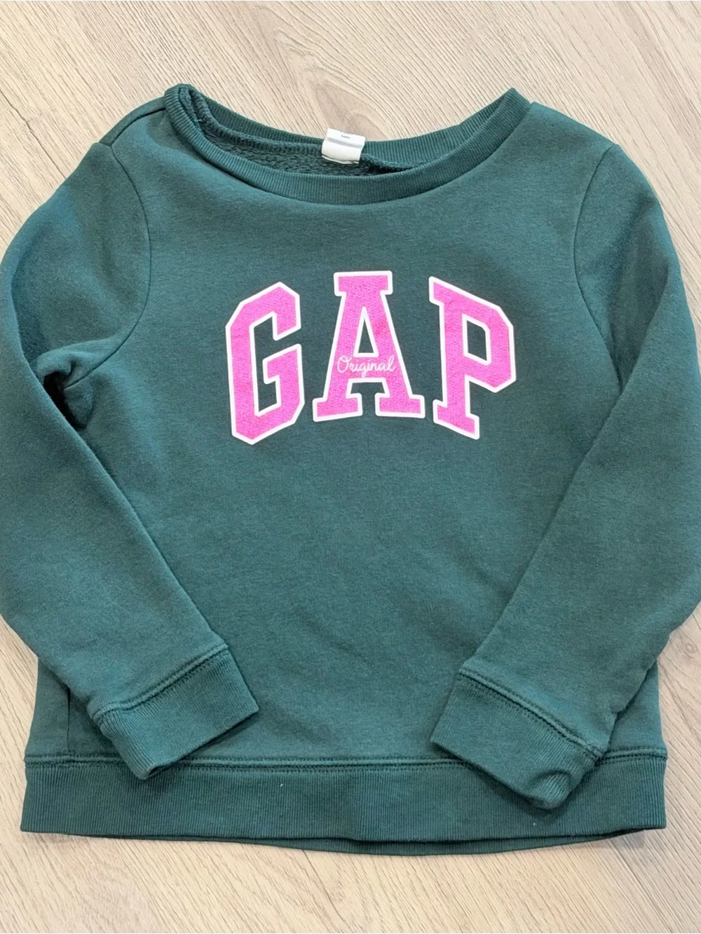 Lot of 2 GAP Kids Green Sweatshirt & Purple Zip Hoodie (5)